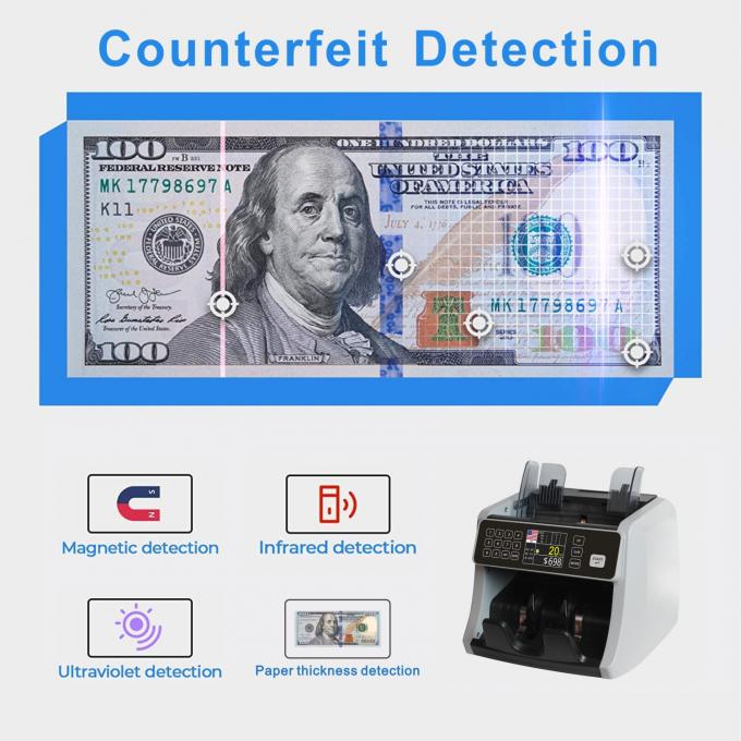 AL-160 UV MG Counterfeit Detect Front Loading Compact Money Counter Bill Counter Machine 4