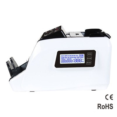 Counter Cash Mix Note Value Counting Machine TFT GBP 0.15mm Note RoHS