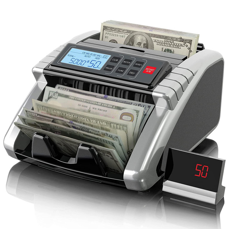 AL-1000 Money Counter Machine With Value Count Dollar Counterfeit Detection Bill