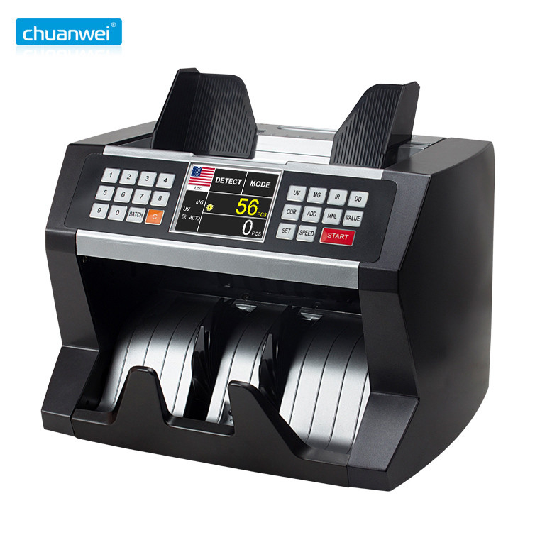 UV IDR Multi Currency Counting Machine 175mm EUR Front Loading Compact Money Counter